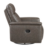 Hadley Dark Brown Swivel Glider Reclining Chair