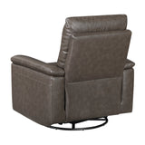 Hadley Dark Brown Swivel Glider Reclining Chair