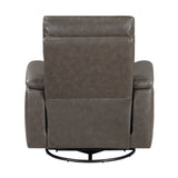 Hadley Dark Brown Swivel Glider Reclining Chair