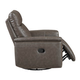 Hadley Dark Brown Swivel Glider Reclining Chair
