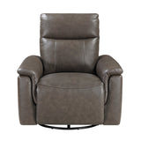 Hadley Dark Brown Swivel Glider Reclining Chair
