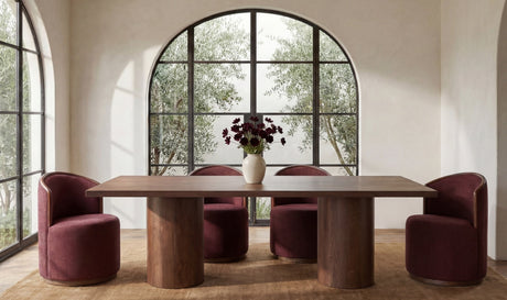 Hadley Dining Table Small Warm Brown by Moe's Home at Eve Furniture