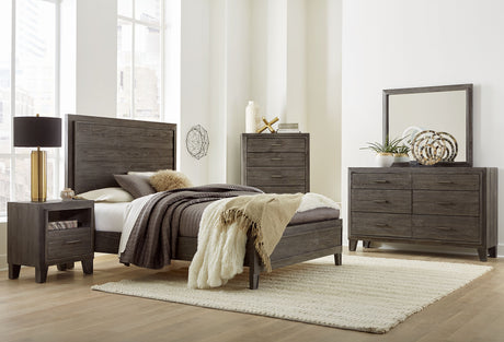 Hadley Solid Wood California King Panel Bed in Onyx by Modus Furniture at Eve Furniture