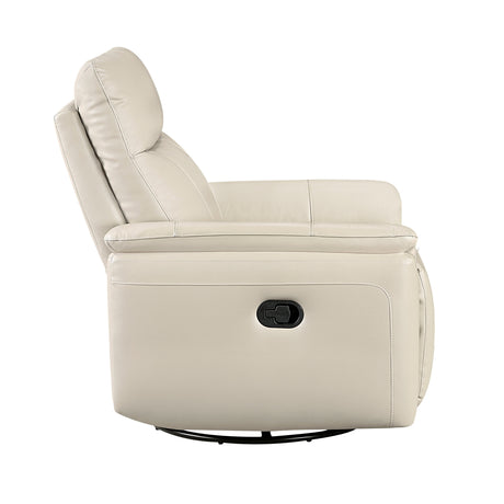 Hadley Taupe Swivel Glider Reclining Chair by Homelegance at Eve Furniture