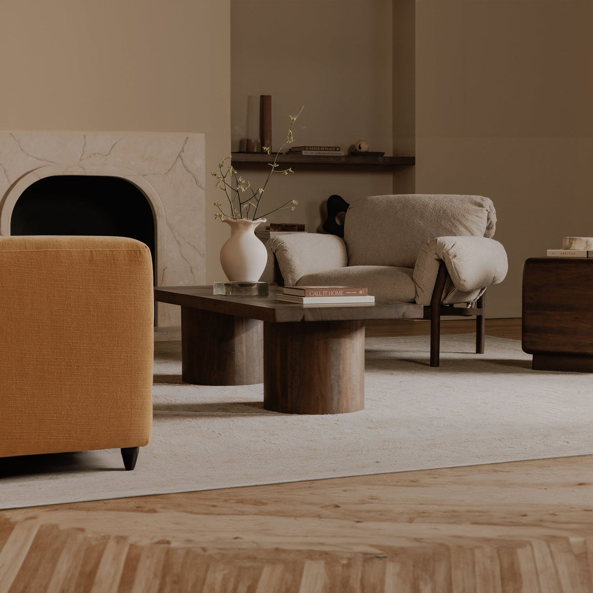 Hadley Warm Brown Coffee Table by Moe's Home at Eve Furniture