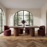 Hadley Warm Brown Large Dining Table by Moe's Home at Eve Furniture