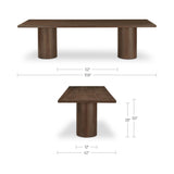 Hadley Warm Brown Small Dining Table by Moe's Home at Eve Furniture