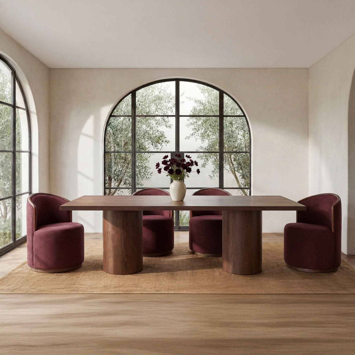 Hadley Warm Brown Small Dining Table by Moe's Home at Eve Furniture