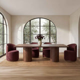 Hadley Warm Brown Small Dining Table by Moe's Home at Eve Furniture