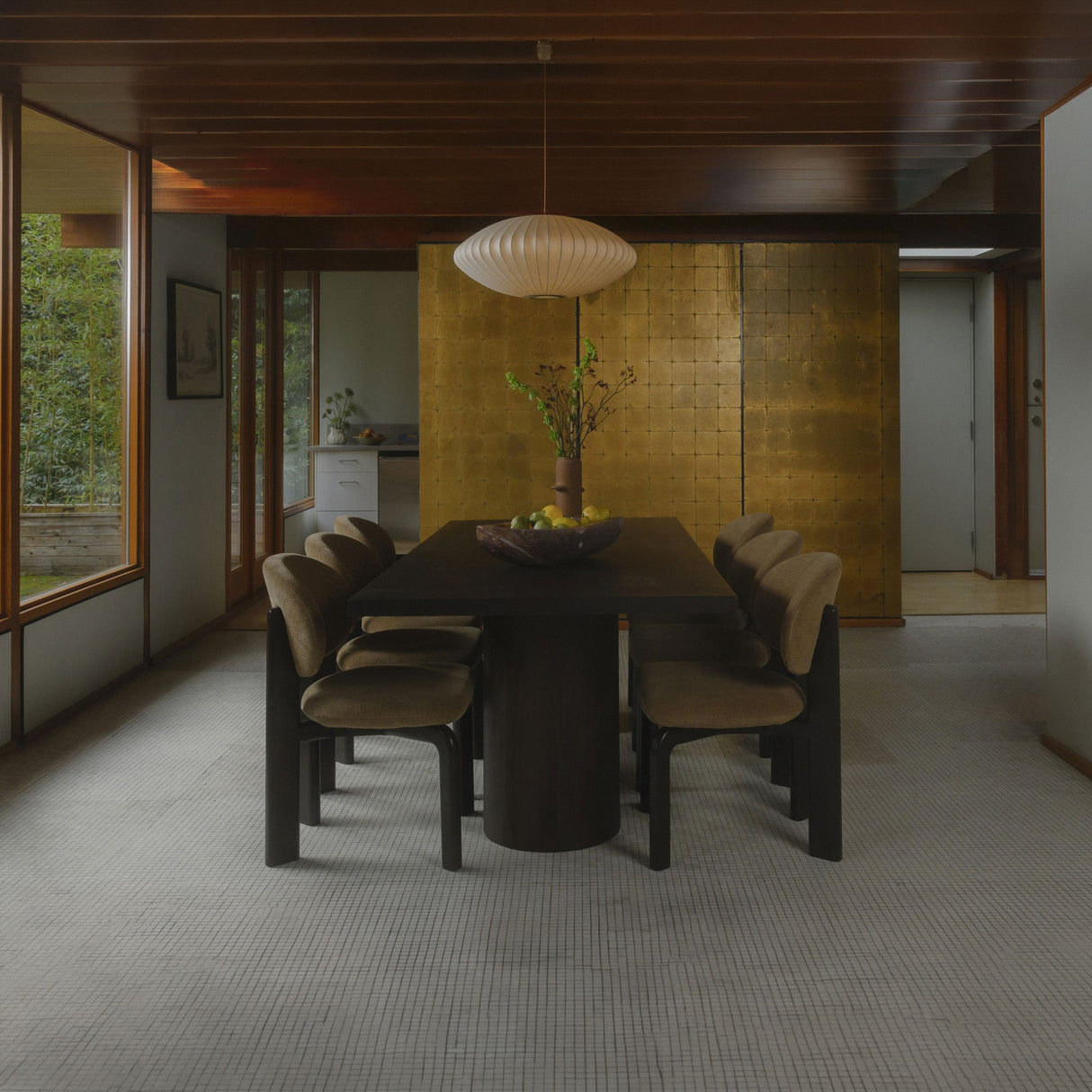 Hadley Warm Brown Small Dining Table by Moe's Home at Eve Furniture