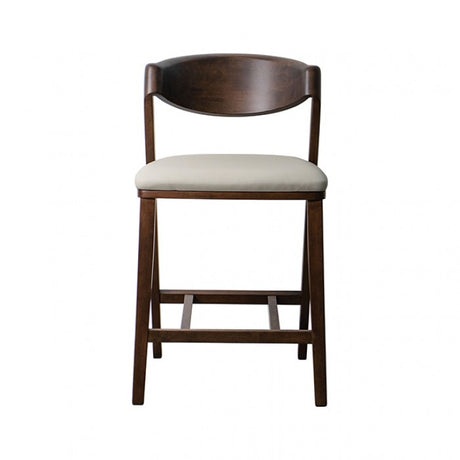 Hadsten Brown Counter Height Chair Set of 2 by Furniture of America at Eve Furniture