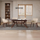 Hadsten Rich Walnut 5-Piece Dining Table Set by Furniture of America at Eve Furniture