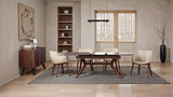 Hadsten Rich Walnut 5-Piece Dining Table Set by Furniture of America at Eve Furniture