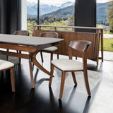 Hadsten Rich Walnut 7-Piece Dining Room Set by Furniture of America at Eve Furniture