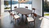 Hadsten Rich Walnut 7-Piece Dining Room Set by Furniture of America at Eve Furniture