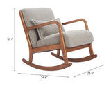 Hady Gray Rocking Chair by Zuomod at Eve Furniture