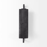 Hagar Rectangular Large Industrial Wall Clock by Mercana at Eve Furniture
