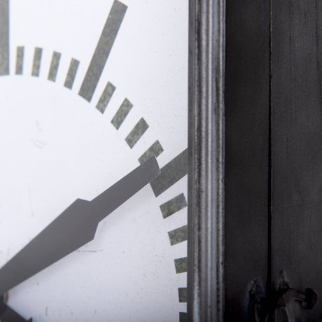 Hagar Rectangular Large Industrial Wall Clock by Mercana at Eve Furniture