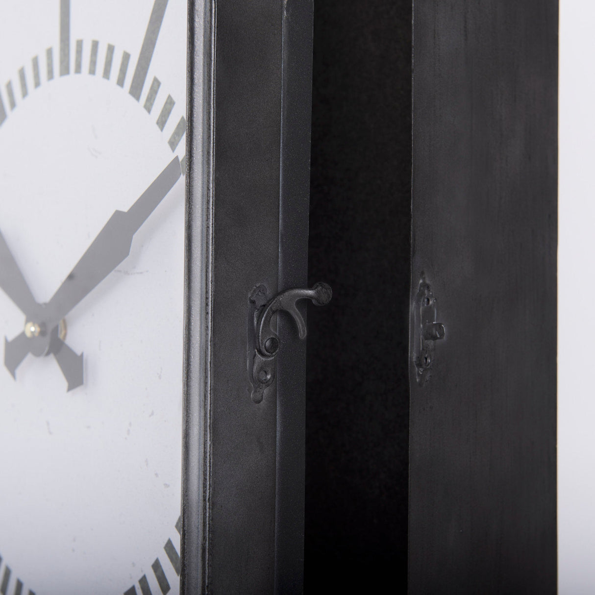 Hagar Rectangular Large Industrial Wall Clock by Mercana at Eve Furniture