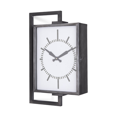 Hagar Rectangular Large Industrial Wall Clock by Mercana at Eve Furniture