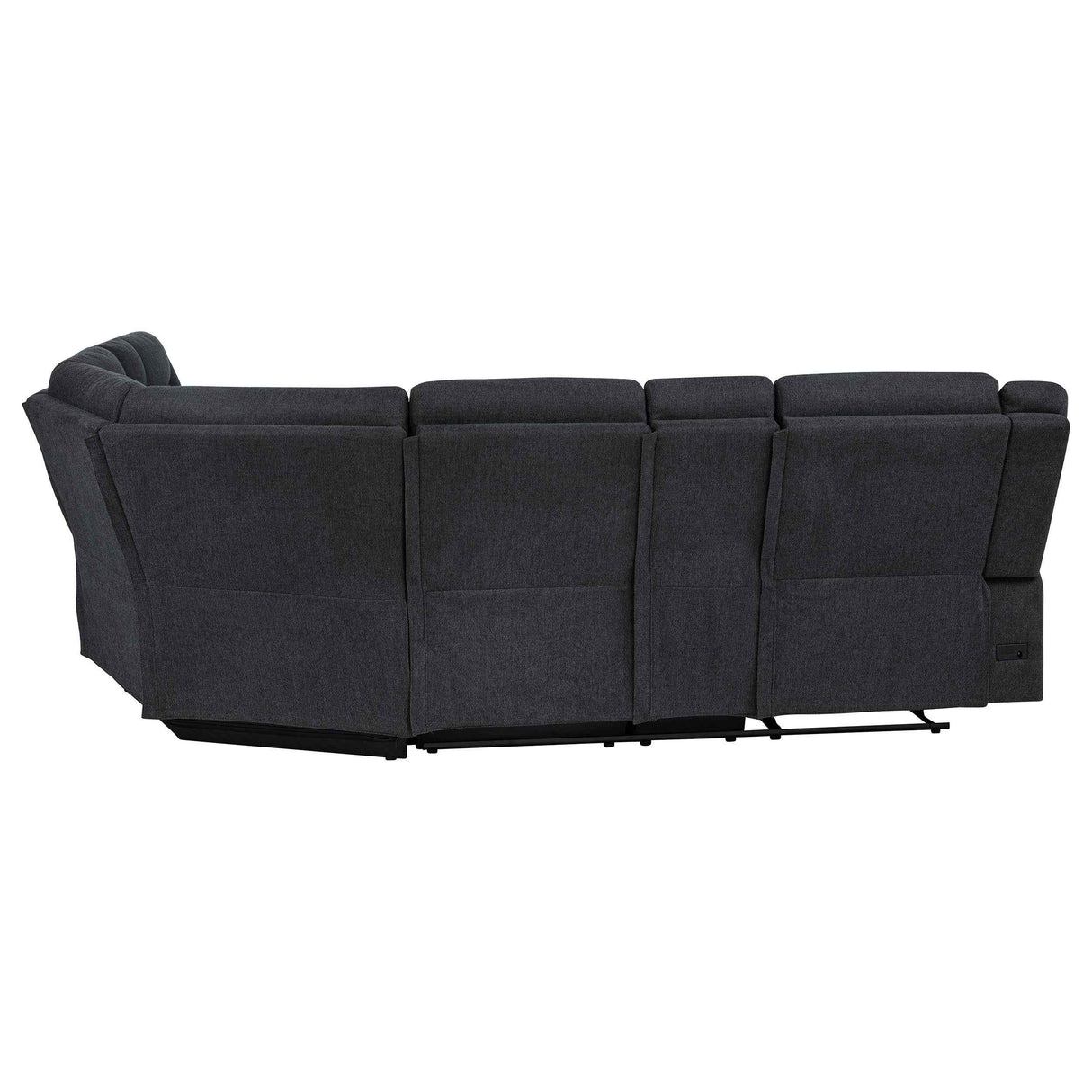 Hagen Steel Grey Upholstered Power Reclining Sectional Sofa by Coaster at Eve Furniture