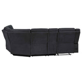 Hagen Steel Grey Upholstered Power Reclining Sectional Sofa by Coaster at Eve Furniture