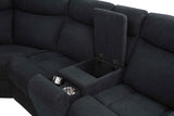 Hagen Steel Grey Upholstered Power Reclining Sectional Sofa by Coaster at Eve Furniture