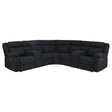 Hagen Steel Grey Upholstered Power Reclining Sectional Sofa by Coaster at Eve Furniture