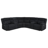 Hagen Steel Grey Upholstered Power Reclining Sectional Sofa by Coaster at Eve Furniture