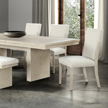 Hagerman Natural 7-Piece Dining Room Set by Furniture of America at Eve Furniture