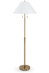 Haigwood Gold Finish Floor Lamp by Ashley at Eve Furniture