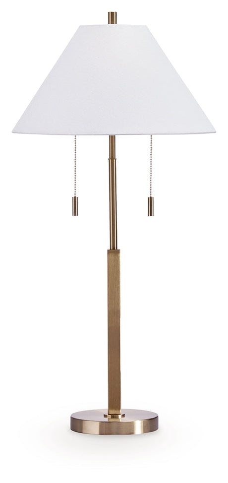 Haigwood Gold Finish Table Lamp by Ashley at Eve Furniture