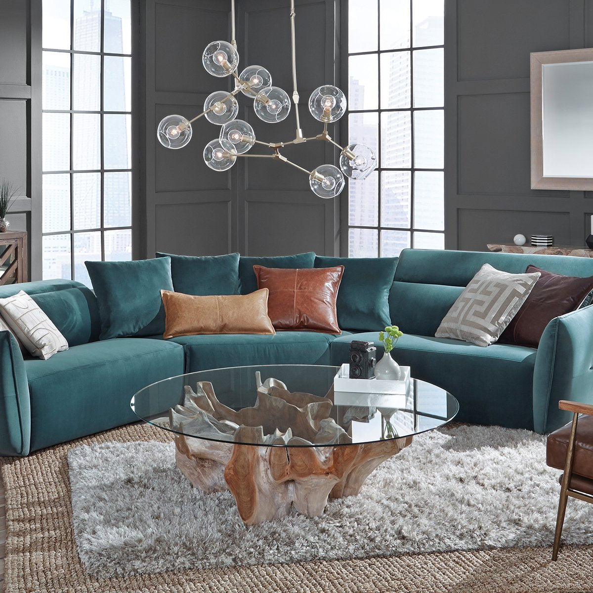 Hailey Coffee Table - Natural White Wash by Classic Home at Eve Furniture