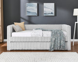 Hailey Light Grey Daybed with Trundle by Crown Mark at Eve Furniture