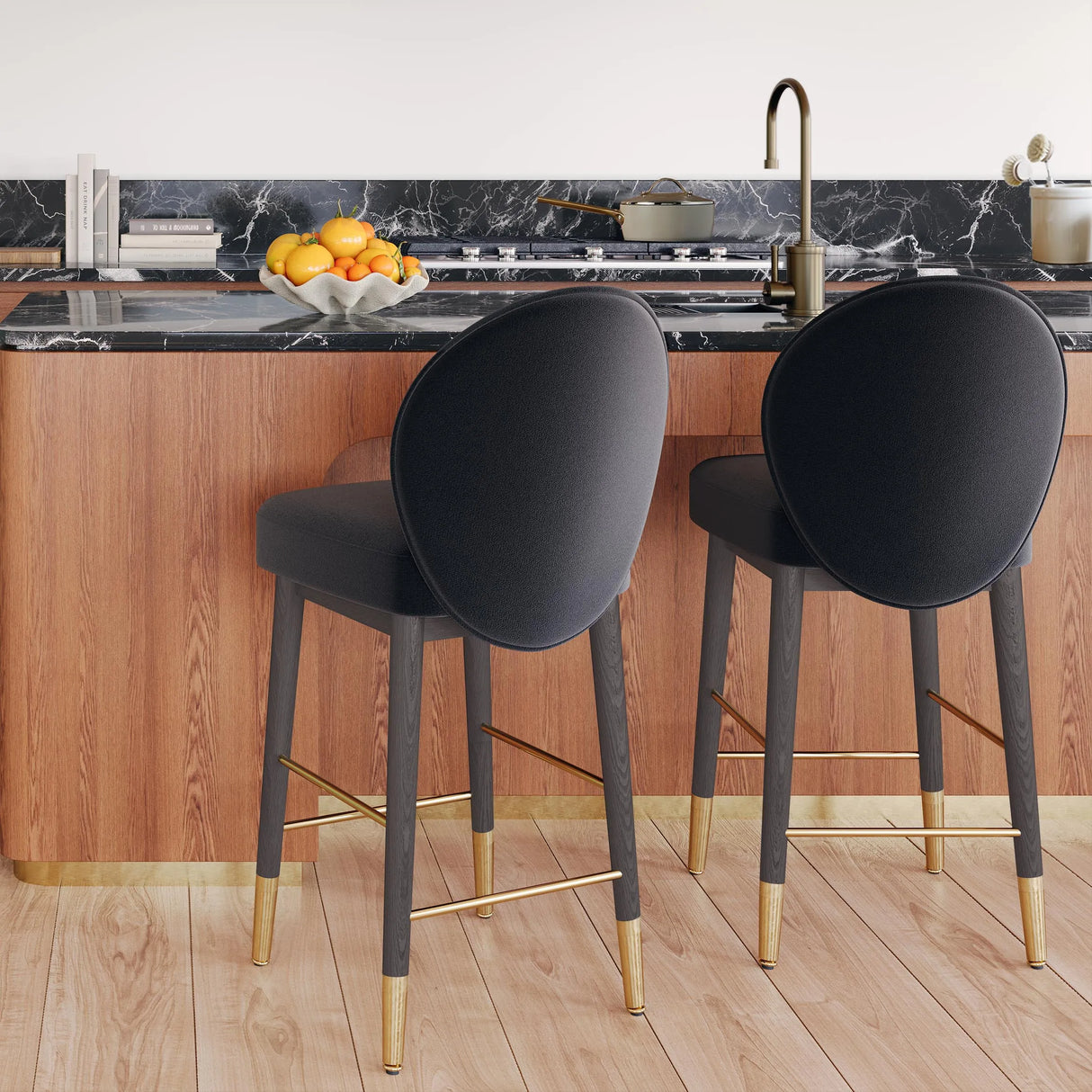 Hailey Velvet Stool by TOV Furniture at Eve Furniture