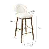 Hailey Velvet Stool by TOV Furniture at Eve Furniture