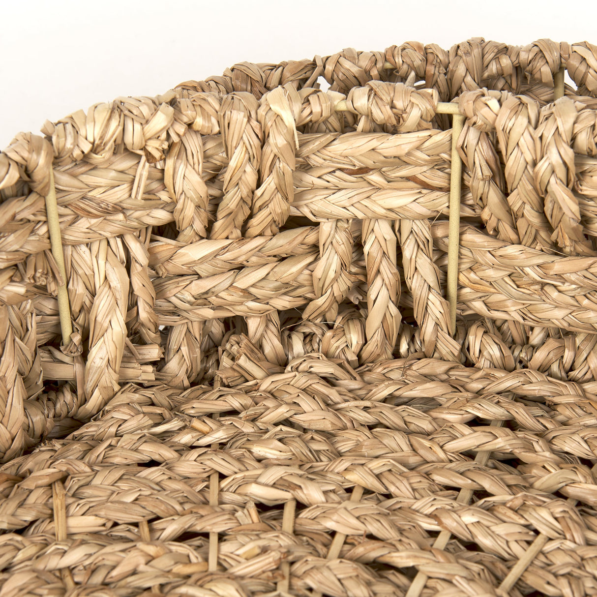 Haini Set of 2 Large Basketweave Seagrass Trays w/ Loop Handles by Mercana at Eve Furniture