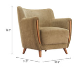 Hako Olive Green Accent Chair by Zuomod at Eve Furniture