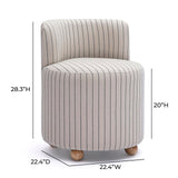 Hakuna Black and White Striped Linen Desk Chair by TOV Furniture at Eve Furniture