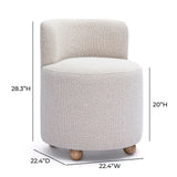 Hakuna Cream Performance Boucle Desk Chair by TOV Furniture at Eve Furniture