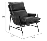 Halaus Black Accent Chair by Zuomod at Eve Furniture