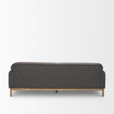 Hale Sofa W/ Medium Brown Wood and Gray Fabric by Mercana at Eve Furniture