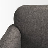 Hale Sofa W/ Medium Brown Wood and Gray Fabric by Mercana at Eve Furniture