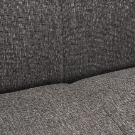 Hale Sofa W/ Medium Brown Wood and Gray Fabric by Mercana at Eve Furniture