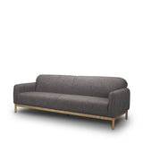 Hale Sofa W/ Medium Brown Wood and Gray Fabric by Mercana at Eve Furniture