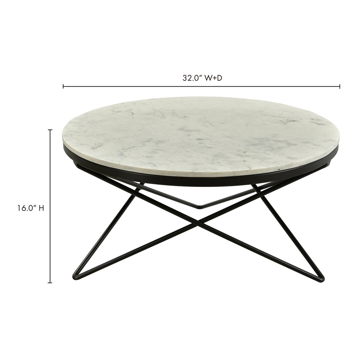 Haley Black Coffee Table by Moe's Home at Eve Furniture