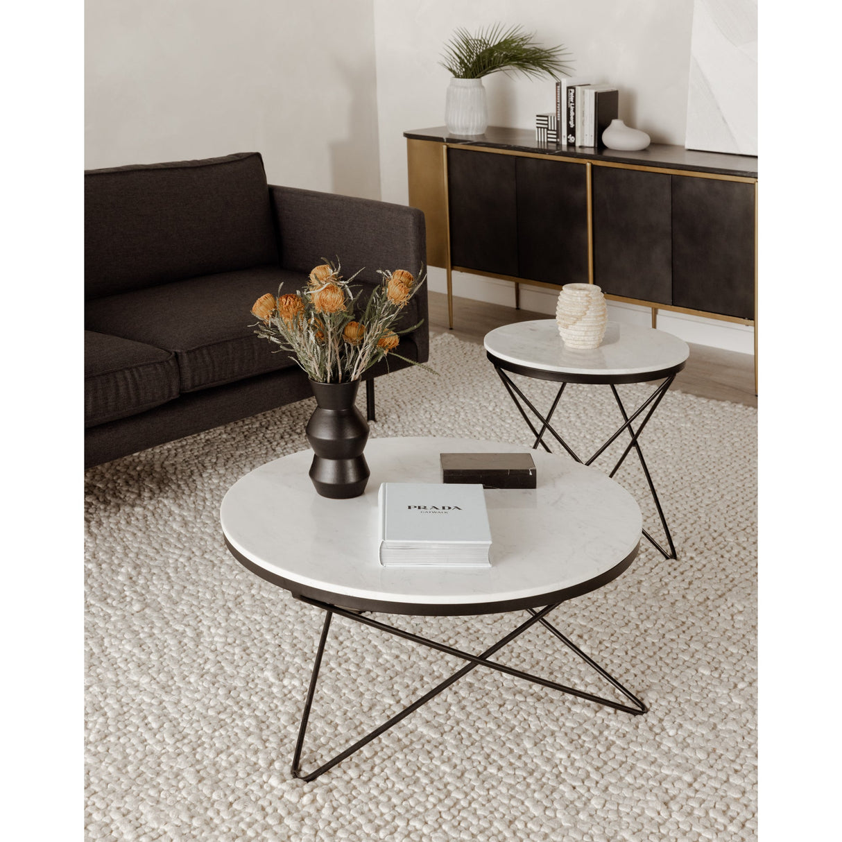 Haley Black Side Table by Moe's Home at Eve Furniture