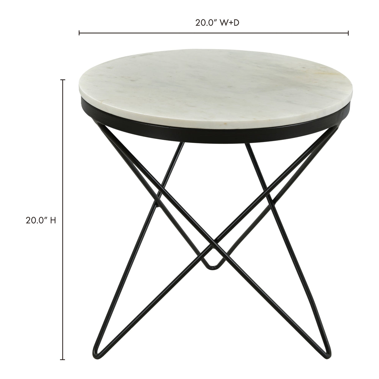 Haley Black Side Table by Moe's Home at Eve Furniture