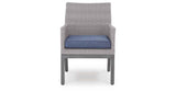 Half Moon Beach Blue/Gray Outdoor Arm Chair with Cushion (Set of 2) by Ashley at Eve Furniture