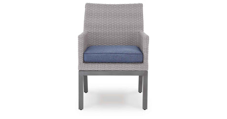 Half Moon Beach Blue/Gray Outdoor Arm Chair with Cushion (Set of 2) by Ashley at Eve Furniture